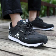 樂(lè )卡克（Le coq sportif）新款法國公雞男鞋戶(hù)外慢跑鞋經(jīng)典復古輕便透氣休閑運動(dòng)跑步鞋 黑白 40