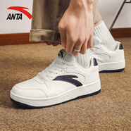 安踏板鞋男2025新款夏季透氣增高百搭小白鞋子男生男款經(jīng)典運動(dòng)休閑鞋 深藍黑（元年） 40