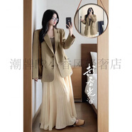 開春穿搭2025新款感女神西裝外套搭配半身裙超好看兩件套 半身裙 M 建議80-100斤