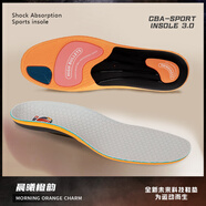 李寧CBA籃球專(zhuān)用鞋墊男球員版足弓支撐減震高彈原裝正品科技運動(dòng)鞋墊 1雙（45碼）TPU系列丨橙色 需裁剪