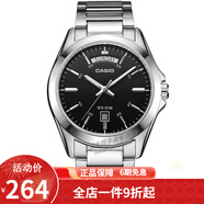 卡西歐(CASIO)男表 簡約男士石英手表 MTP-1370D-1A1