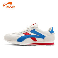 貴人鳥(niǎo)貴人鳥(niǎo)男鞋德訓鞋復古透氣2025夏季新款潮流百搭休閑鞋輕便運動(dòng)鞋 米/彩藍8327-男款 44
