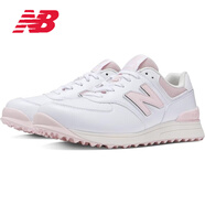 NEW BALANCE【日本直郵】新百倫NB 574 v3 WGS574女款無(wú)釘GOLF鞋海外版 B3(白色/粉色) 23.5 cm