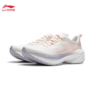 李寧吾適4.0跑步鞋女鞋?科技減震高回彈透氣公園慢跑鞋休閑運動(dòng)鞋女 云霧白/淡蕊橘-5 35