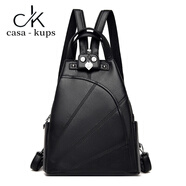 casa-kupsCK旅行辣媽超火背包雙肩女小真皮2025新款感防盜女士小背包 典雅黑色