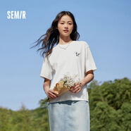 森馬[涼感T]觀(guān)園吉聯(lián)名短袖T恤女抗菌寬松熊貓夏裝潮109324100013