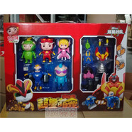 超星戰(zhàn)隊(duì)超星萌寵豬豬俠菲菲小呆呆超人強(qiáng)波比變形玩具五合一套裝 YS8664超星戰(zhàn)隊(duì)五合體