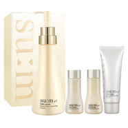 蘇秘37°（Su:m37°）SUM37呼吸37套裝蘇秘套盒呼吸時(shí)光能量水乳霜套裝補水保濕女神 呼吸精粹潔面套裝4件禮盒 330ml