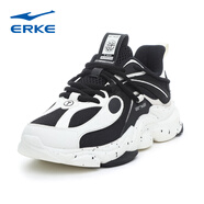 鴻星爾克（ERKE）休閑鞋女跑步鞋綜訓(xùn)鞋舒適休閑鞋輕便防滑時(shí)尚潮流耐磨運(yùn)動(dòng)鞋女 正黑/橡芽白 39