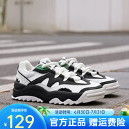 361°361女鞋運動鞋2024秋冬新款休閑鞋平底百搭鞋子黑白熊貓情侶板鞋 羽毛白/曜石黑 35