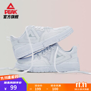 匹克大三角板鞋女鞋秋季耐磨運(yùn)動(dòng)鞋低幫男鞋復(fù)古百搭休閑鞋女 【女款】大白/淺灰 37