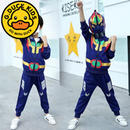 G.DUCKKIDS男童奧特曼衣服秋裝兒童運(yùn)動(dòng)外套長(zhǎng)袖套裝小男孩蜘蛛俠童裝兩件套 1650#寶藍(lán) 110 cm