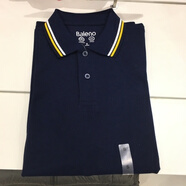 班尼路 BALENO新款夏季polo衫男短袖純色彈力翻領(lǐng)t恤保羅衫88901119 129彩紅藍B25撞色領(lǐng) S