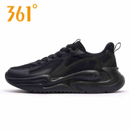 361°男鞋運動(dòng)鞋2026年夏季新款361網(wǎng)面休閑鞋361度男跑步鞋復古文化鞋 曜石黑 40
