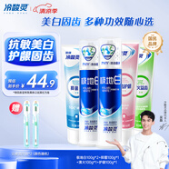 冷酸靈【吳磊推薦】極地白抗敏感牙膏清新口氣潔白牙齒多效護(hù)理套裝500g