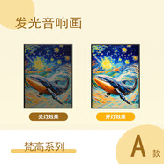 創(chuàng  )意禮品壁畫(huà)音響畫(huà)燈光畫(huà)客廳伴手禮藍牙音箱高級感裝飾畫(huà)禮盒 梵高款【ABC三款可選】 A款
