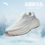 安踏（ANTA）旅步2S丨PG7厚底緩震回彈跑步鞋男耐磨舒適運動鞋子112535545 紙莎白/沙?；?4 40