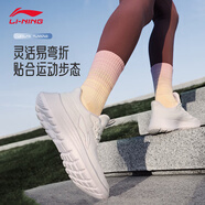 李寧女鞋跑步鞋女輕便單網(wǎng)透氣網(wǎng)面運(yùn)動(dòng)鞋休閑旅游鞋 標(biāo)準(zhǔn)白022 35.5
