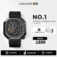 愛勒  AGELOCER原創(chuàng)賽車表時尚男士鏤空機(jī)械手表高端國表大表盤送男友生日禮物 賽車表5802J1-深黑