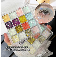 貝露妮 VERONNI六一兒童節舞臺妝化妝品彩妝男女孩學(xué)生表演出幼兒園朋友眼影口紅 淺棕色 16色啫喱亮片