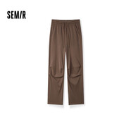 森馬（Semir）【大促福袋】休閑褲男女簡(jiǎn)約百搭長(cháng)褲夏季運動(dòng)風(fēng)潮流褲子 女-J款深咖啡【運動(dòng)傘兵褲】 2XL