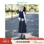 茵曼（INMAN）半身裙女格雷系百褶學(xué)院風(fēng)2025春女裝新款A字顯瘦高級感長(cháng)裙子 貴族灰 L