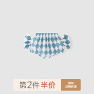 乖奇熊 夏季男女寶寶純棉褲子大pp嬰兒短褲嬰幼兒橡筋褲薄款夏裝 米白/菱小格 （72.7棉27.3%粘纖） 100