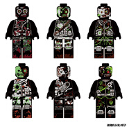 樂高軍事基地瞭望哨塔積木警察特種兵小人仔生化危機(jī)拼裝玩具 幽靈喪尸6人:送隨機(jī)帽子+武器