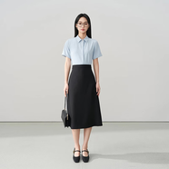 伯德小姐面試半身裙女職業(yè)公務(wù)工裝半裙正裝包臀長(zhǎng)裙a字黑色裙子