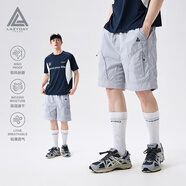 LAZY DAY TREND戶外登山耐磨速干運動短褲男夏季輕薄透氣徒步五分工裝褲 云灰色 L