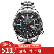 卡西歐（CASIO） 卡西歐(CASIO)手表男防水運(yùn)動(dòng)手表 黑盤(pán)鋼帶EF-130D-1A2