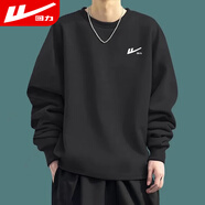回力衛(wèi)衣男圓領(lǐng)春秋季長袖t恤套頭衫寬松百搭舒適運動休閑上衣外套
