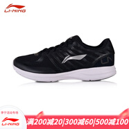 李寧（LI-NING）女鞋春秋季新款耐磨網(wǎng)面透氣運動鞋女士輕質(zhì)鞋子潮YM 861新基礎(chǔ)黑/基礎(chǔ)白/銀 36碼