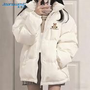 真維斯（Jeanswest）2025年新款冬季立領(lǐng)棉服女韓版小個(gè)子棉衣面包服學(xué)生寬松保暖外套