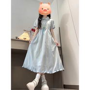 衣圖雅裙子女夏季2025新款學(xué)院風(fēng)連衣裙小個(gè)子穿搭獨(dú)特漂亮絕美中長(zhǎng)裙 淺藍(lán)色 均碼 【可備注碼數(shù)】