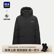 海瀾之家（HLA）羽絨服男25新款連帽外套男冬季 黑色40 165/84A S推薦114~124斤