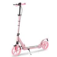 時(shí)尚頑童200#輪折疊鋁合金手剎腳剎兩用升降滑板車代步車可2024 粉紅色