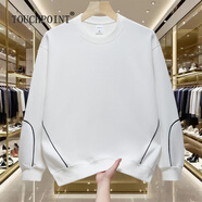 TOUCHPOINT輕奢潮牌圓領(lǐng)長(zhǎng)袖衛(wèi)衣打底衫男秋冬休閑時(shí)尚戶外運(yùn)動(dòng)百搭T恤上衣 珍珠白  常規(guī) M （建議95-120斤）