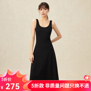 哥弟真的好（GIRDEAR）女裝高腰圓領(lǐng)背心連衣小黑裙8500126 黑 S (2碼)