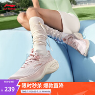 李寧凌波丨休閑慢跑鞋女鞋25夏季新款時尚透氣舒適輕盈簡約回彈運動鞋 【凌波】桃若粉(018款)-5 39