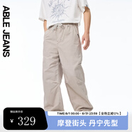 ABLE JEANS【傘兵褲】25夏季新款男士寬松休閑滑板褲839067 鴿子灰 2XL (185/88A)