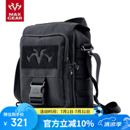 MAXGEAR 馬蓋先西北風(fēng)單肩斜挎包 商務(wù)公文包 戶外軍迷戰(zhàn)術(shù)運(yùn)動(dòng)休閑通勤 黑色