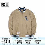 NEW ERA紐亦華MLB棒球NY夾克刺繡春秋男女情侶簡(jiǎn)約百搭運(yùn)動(dòng)休閑外套 13546437-卡其色 SOX 2XL