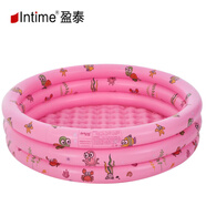 釣龍王（DiaoLongWang）家用游泳池 充氣球池兒童海洋球池圓形印花游泳池 釣魚戲水玩具池 150CM盈泰球池粉色