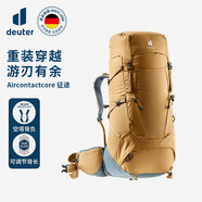 DEUTER征途Aircontactcore多日徒步露營(yíng)登山重裝雙肩包杏色50+10男