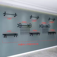 中掌柜服裝店展示架上墻鐵藝壁掛式側(cè)掛男女裝童裝服裝架架子掛衣架組合 黑色如圖8件組合總長4米 官方標(biāo)配