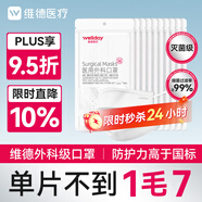 維德（WELLDAY）一次性成人外科口罩【超國標防護力】100只白色防曬輕薄款滅菌級