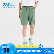 361°童裝男女童梭織五分褲夏季新款小中大童運(yùn)動(dòng)褲男童短褲 蒙霧綠1702 130