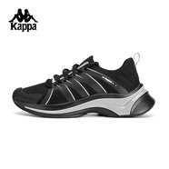 卡帕（Kappa）新款輕薄透氣跑步鞋女復(fù)古潮流減震運動休閑鞋男 黑色-990 35