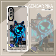 小寸心小米CC9手機殼小米civi天使眼小米civi2全包軟硅膠防摔保護套新款鏡頭 小米CC9【TS031機械藍貓】